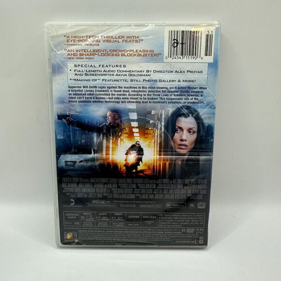 I Robot DVD Widescreen Will Smith Sci Fi Thriller 2004 PG 13 Action 20th Century - Picture 3 of 4